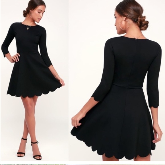Lulus Dresses & Skirts - Lulu's cumulonimbus clouds black skater dress size medium